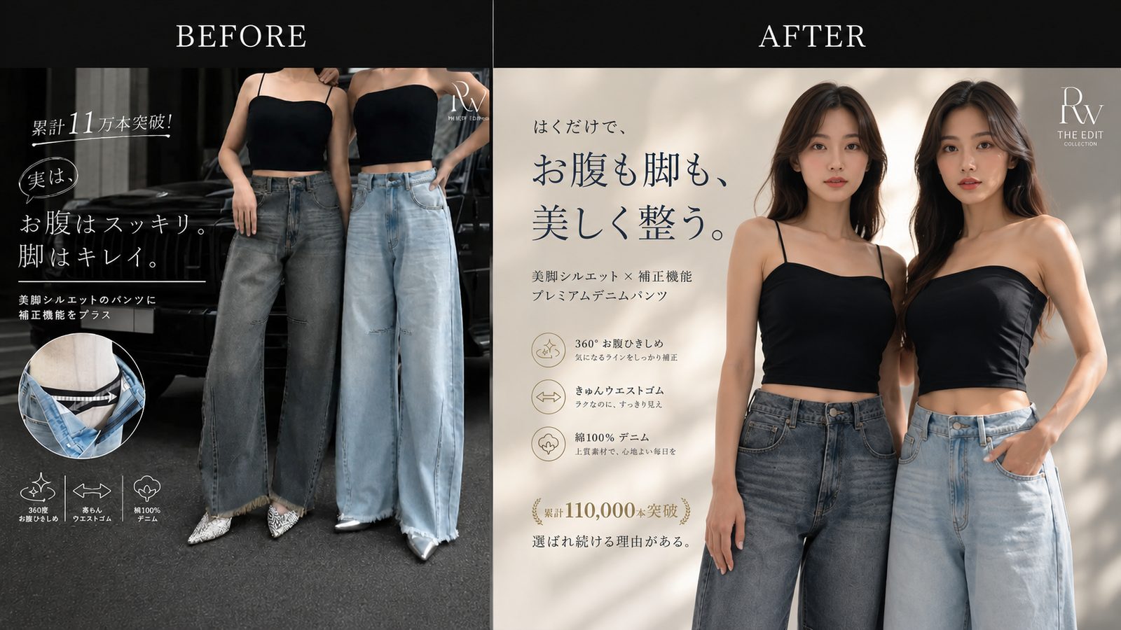AI画像 Before/After