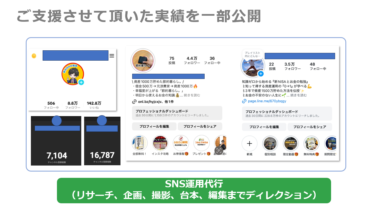 SNS運用実績